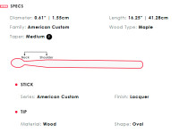 Vic Firth SD9 Driver Maple Wood Vic Firth SD9 Driver Maple Wood